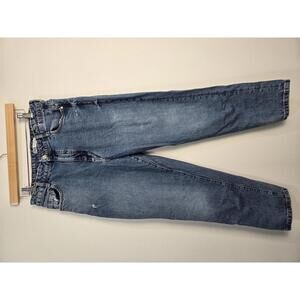 Zara High-Waisted Mom Distressed Jeans - Size 12 fits like a 4/6 waist